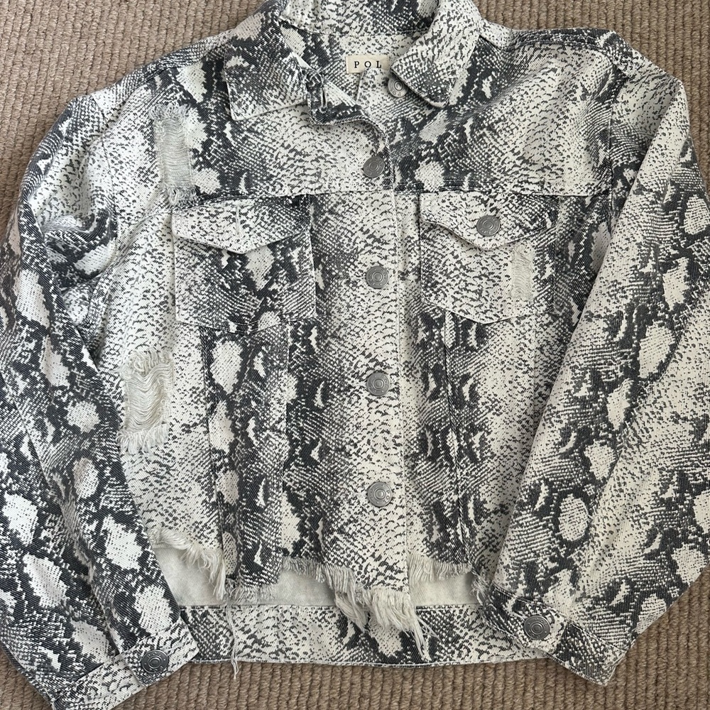 POL Monochrome Snake Print Jacket